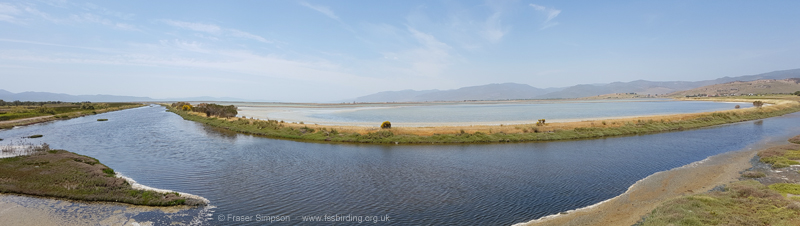 Kalloni Saltpans from NE hide  Fraser Simpson    www.fssbirding.org.uk