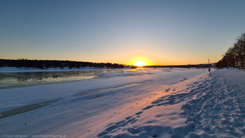 View from Rovaniemi Airport at sunset  Fraser Simpson 