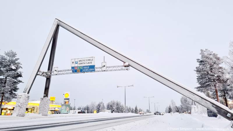 Arctic Circle (Napapiiri) marker on the E75, Rovaniemi  Fraser Simpson 