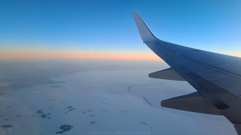 Flying over the frozen Gulf of Bothnia at sunset  Fraser Simpson 