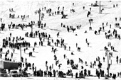 Skiers in the Atlas Mountains