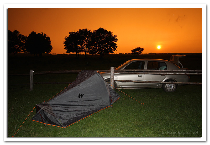 Camping at Bialy Grad in the Biebrza marshes © 2009 Fraser Simpson