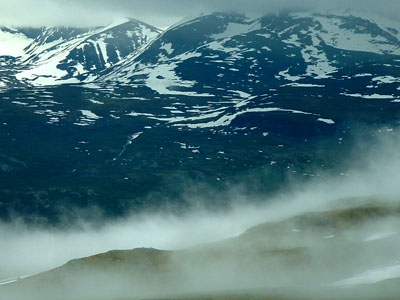 Radiation Fog Njulla, Abisko National Park, Sweden  5 July 2004  2339h  2006 Fraser Simpson