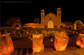 Luminarias at Old San Miguel Mission, Socorro