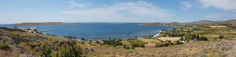 Sigri, overlooking the island of Megalonisi  Fraser Simpson    www.fssbirding.org.uk