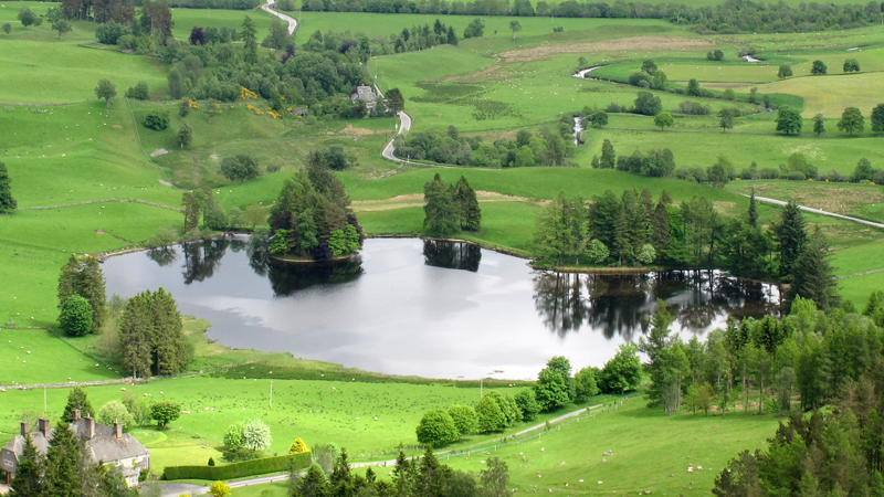 Straloch Loch and Brerachan Water on the south side of the A924 in Strathardle  Fraser Simpson